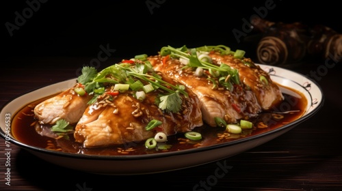 Grilled Fish with Herbs and Sauce