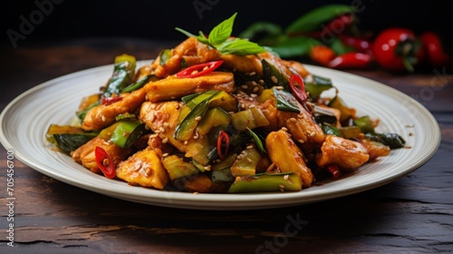 Grilled Chicken with Fresh Vegetables and Herbs