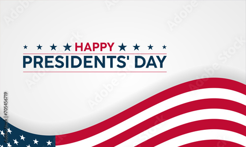 Presidents' Day celebrated every year of 19th February. American federal holidays  Vector banner, flyer, poster and social medial template design.
