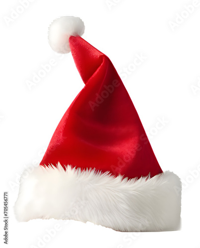 red santa hat christmas holidays isolated transparent background