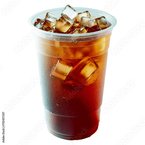 A cup of ice tea using plastic cup png (ID: 705457307)