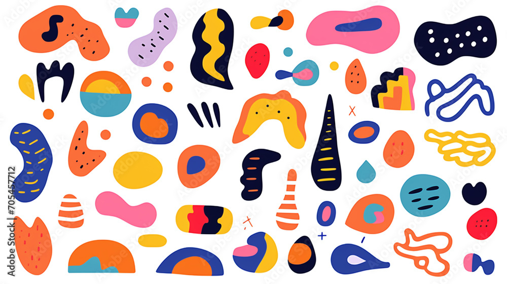 Abstract colorful doodle on white background. Abstract colorful doodle on white background.