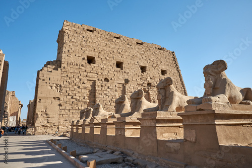 Karnak Temple sphinxes alley, The ruins of the temple