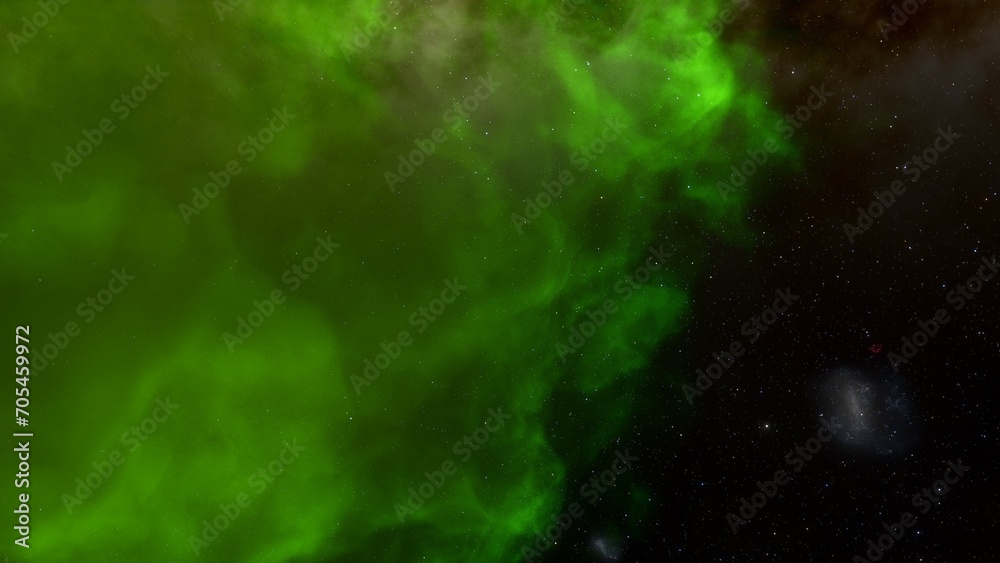 Fototapeta premium Cosmic background with a blue purple nebula and stars 