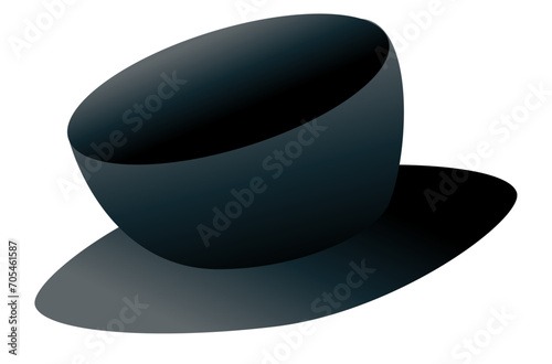 black hat top hat vector illustration