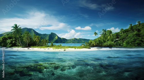 tropical island landscape  © iwaart