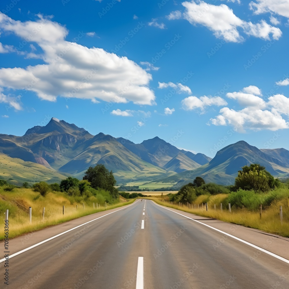 Naklejka premium Road through the mountains
