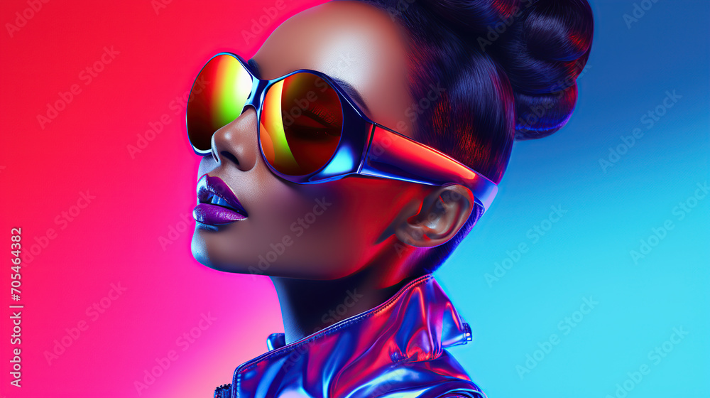headshot of fashion model wearing sunglasses headshot of fashion model wearing sunglasses