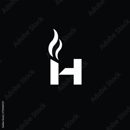 Monogram iH Fire Letter Logo Design. Usable for Business Logo. Logo Element © SAHA ALOM