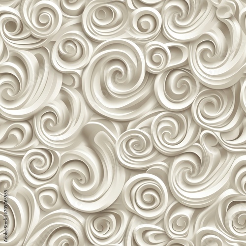 Seamless pattern: Vanilla Swirls, Vanilla-toned swirls and loops creating a minimal and elegant seamless pattern.