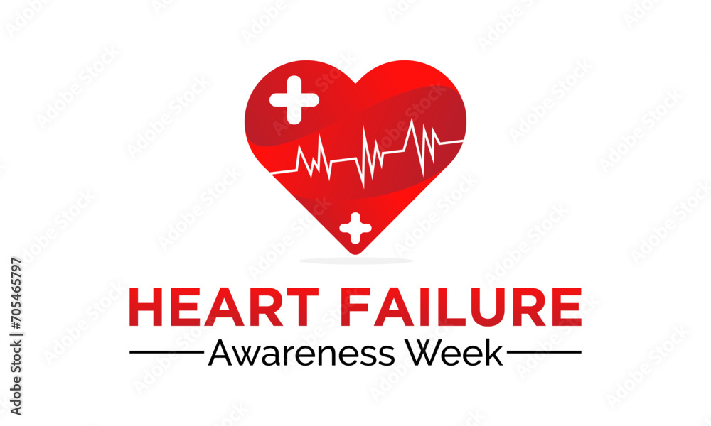 Heart Failure Awareness Week observed every year of february. Vector health banner, flyer, poster and social medial template design. Heart Failure Awareness Week observed every year of february. Vector health banner, flyer, poster and social medial template design.