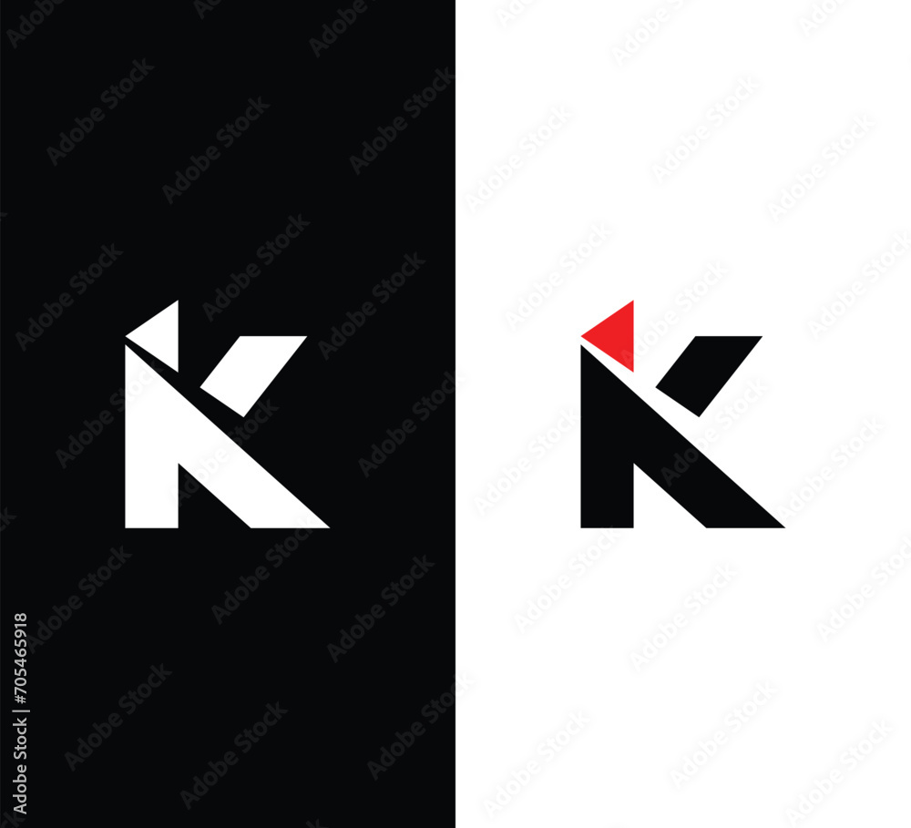 Monogram iK Letter Logo Design. Usable for Business Logo. Logo Element Monogram iK Letter Logo Design. Usable for Business Logo. Logo Element