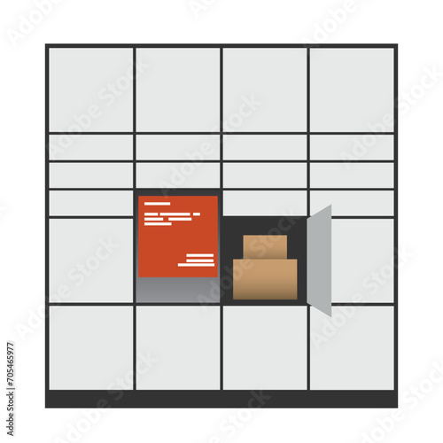 Premium vector parcel locker icon for your delivery business.