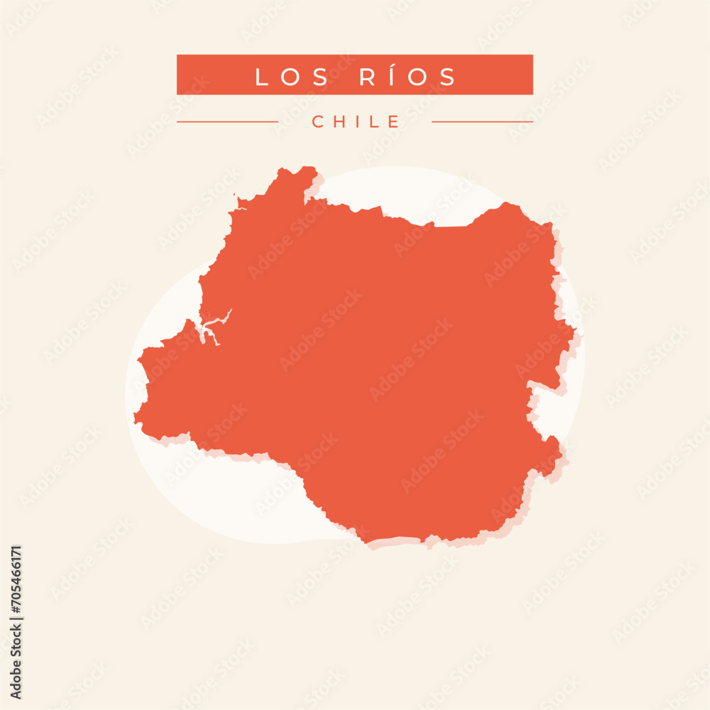 Vector illustration vector of Los Ríos map Chile Vector illustration vector of Los Ríos map Chile