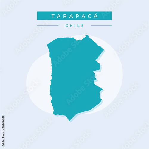 Photography Vector illustration vector of Tarapacá map Chile