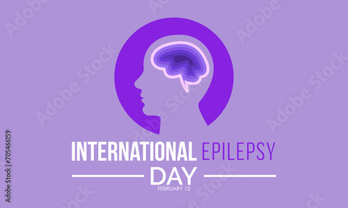 International Epilepsy Day observed every year on february 12. Vector health banner, flyer, poster and social medial template design.