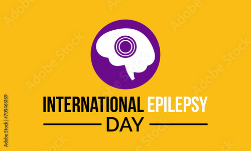 International Epilepsy Day observed every year on february 12. Vector health banner, flyer, poster and social medial template design.