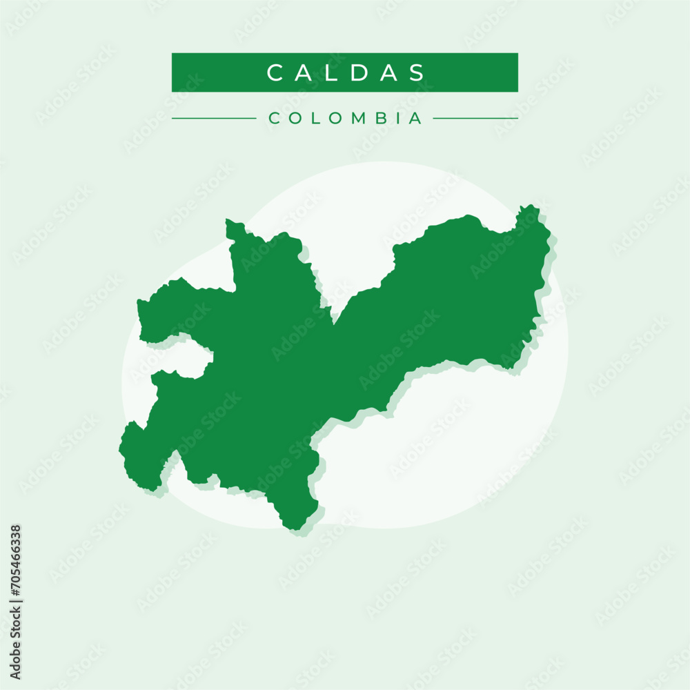 Vector illustration vector of Caldas map Colombia