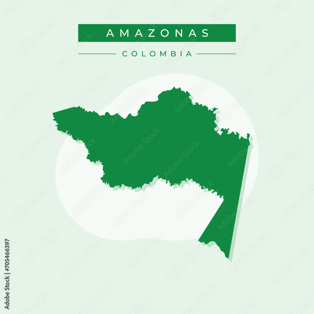 Vector illustration vector of Amazonas map Colombia
