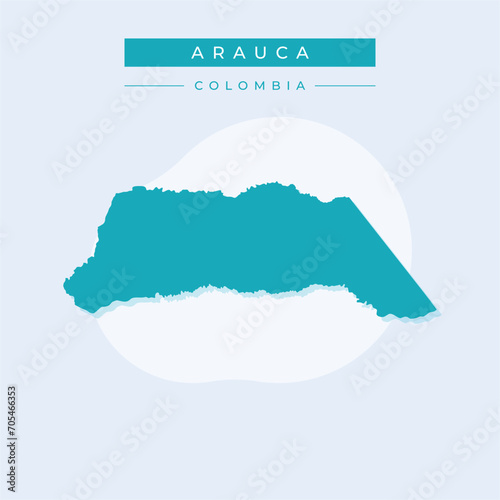 Vector illustration vector of Arauca map Colombia photo
