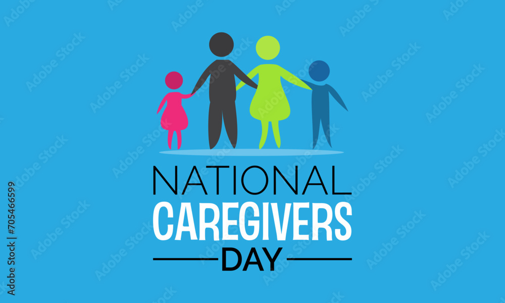 National Caregivers Day observed every year of 16th february, Vector health banner, flyer, poster and social medial template design. National Caregivers Day observed every year of 16th february, Vector health banner, flyer, poster and social medial template design.