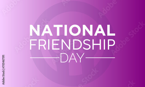 National Friendship Day February celebrated on 11th February. Vector banner, flyer, poster and social medial template design.