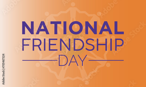National Friendship Day February celebrated on 11th February. Vector banner, flyer, poster and social medial template design.