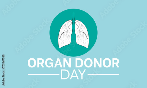 Organ Donor Day observed every year on february 14. Vector health banner, flyer, poster and social medial template design.