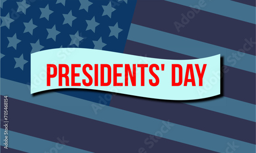 Presidents' Day celebrated every year of 19th February. American federal holidays  Vector banner, flyer, poster and social medial template design.