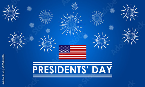 Presidents' Day celebrated every year of 19th February. American federal holidays  Vector banner, flyer, poster and social medial template design.