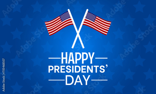 Presidents' Day celebrated every year of 19th February. American federal holidays  Vector banner, flyer, poster and social medial template design.