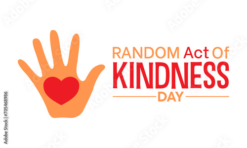 Random Act of Kindness Day celebrated every year of 17th February. Vector banner, flyer, poster and social medial template design.