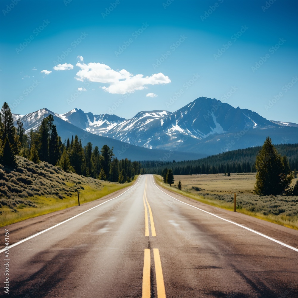 Naklejka premium Road through the mountains