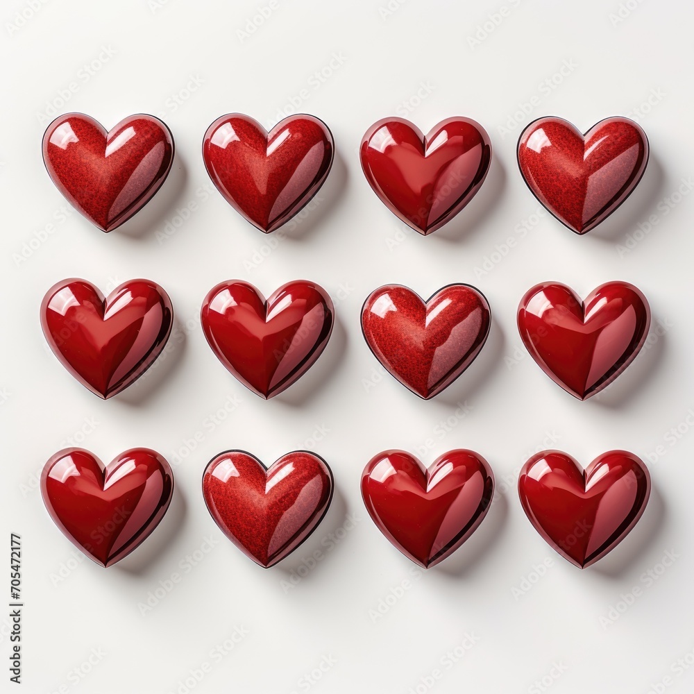 Fototapeta premium red heart shape sticker