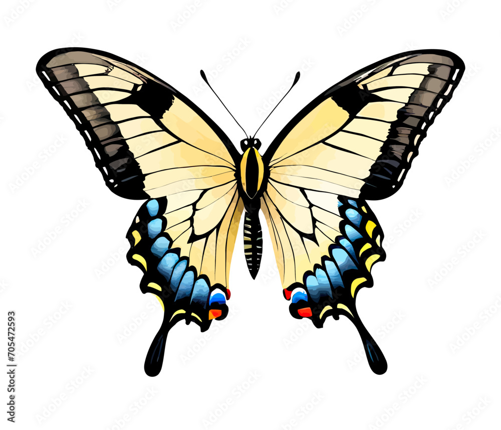 Watercolor Clipart Tiger Swallowtail Butterfly Watercolor Clipart Tiger Swallowtail Butterfly