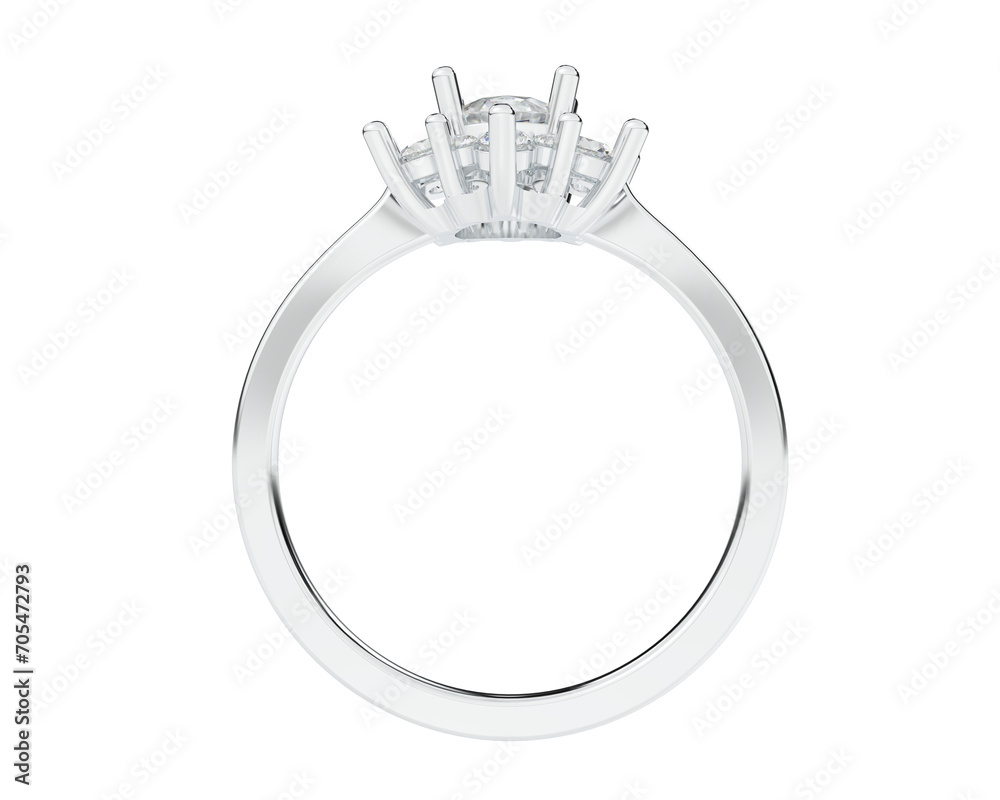 Jewelry isolated on background. 3d rendering - illustration Jewelry isolated on background. 3d rendering - illustration