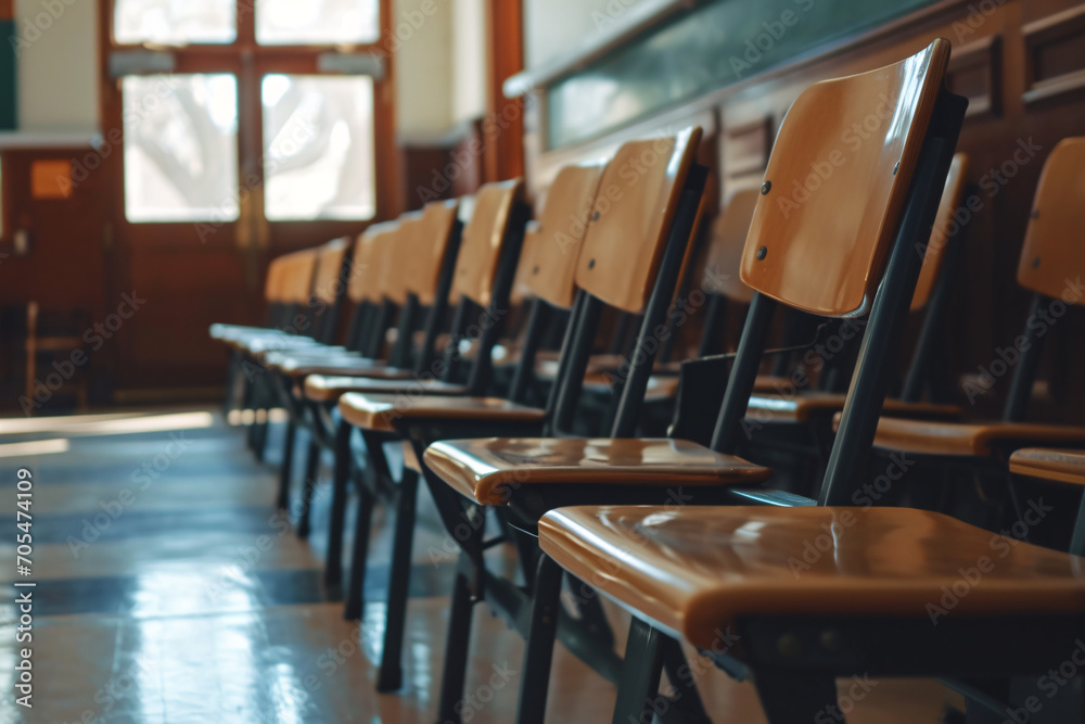 Empty Classroom. Back to school concept