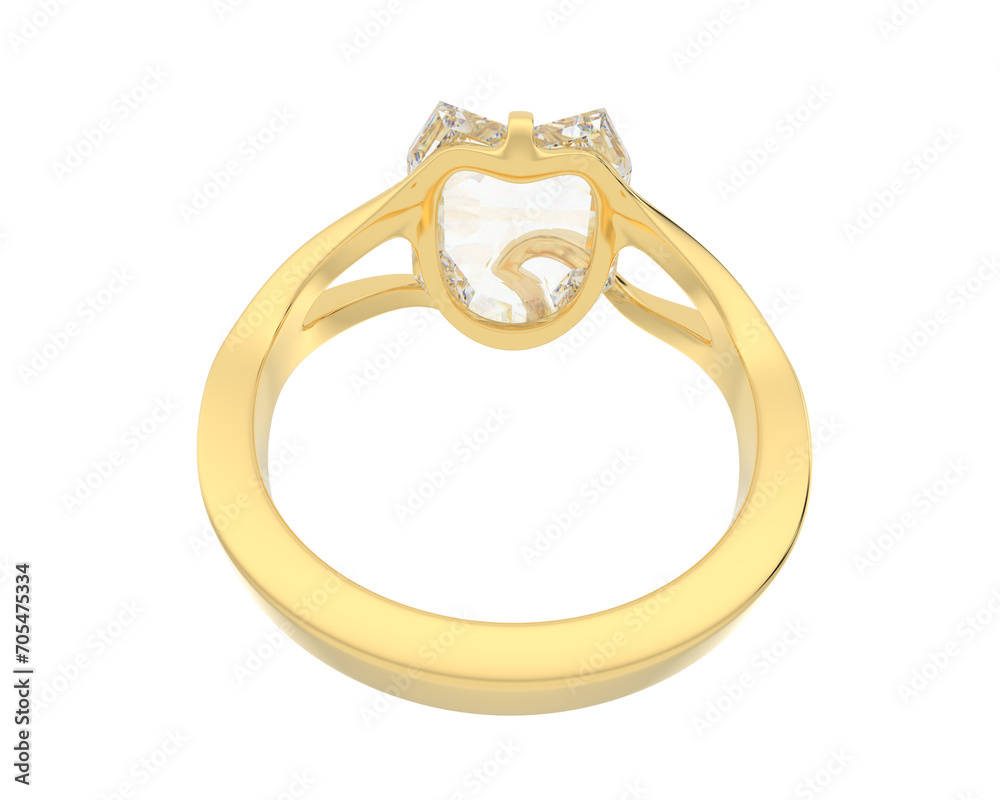 Jewelry isolated on background. 3d rendering - illustration Jewelry isolated on background. 3d rendering - illustration