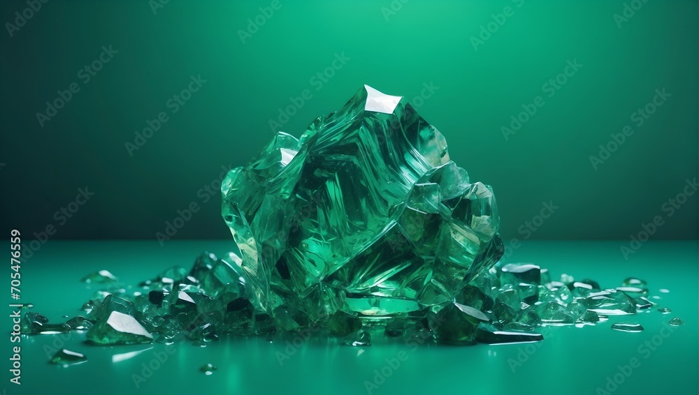 emerald crystal background - obrazy, fototapety, plakaty 