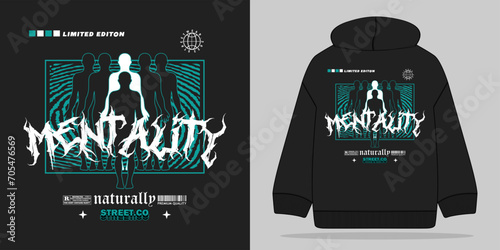 streetwear graphic design abstract illustration, for hoodie, urban style design, t shirt, etc