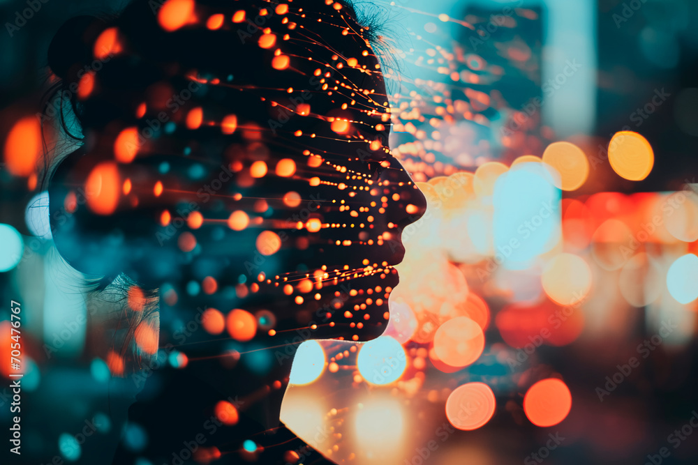 Philosophical principles in the digital age, depicted against a blurred background, emphasizing the merging of philosophy with modern technology.
Philosophical principles in the digital age, depicted against a blurred background, emphasizing the merging of philosophy with modern technology.