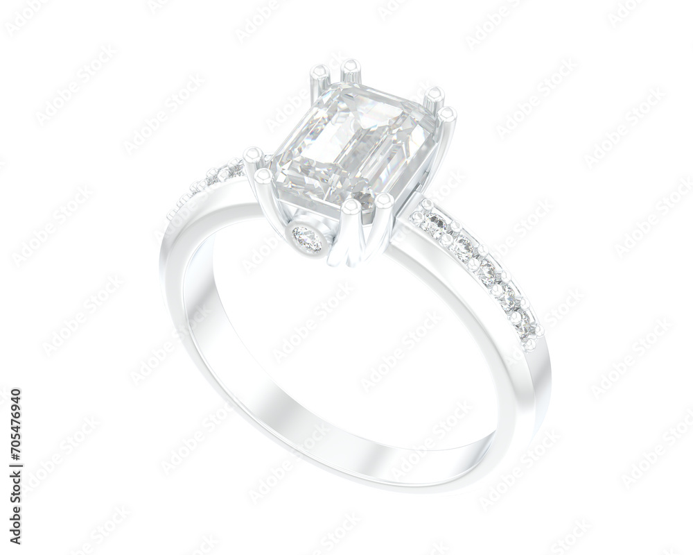 Jewelry isolated on background. 3d rendering - illustration Jewelry isolated on background. 3d rendering - illustration