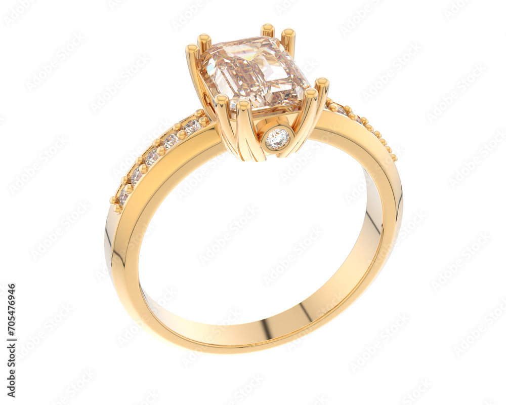 Jewelry isolated on background. 3d rendering - illustration Jewelry isolated on background. 3d rendering - illustration
