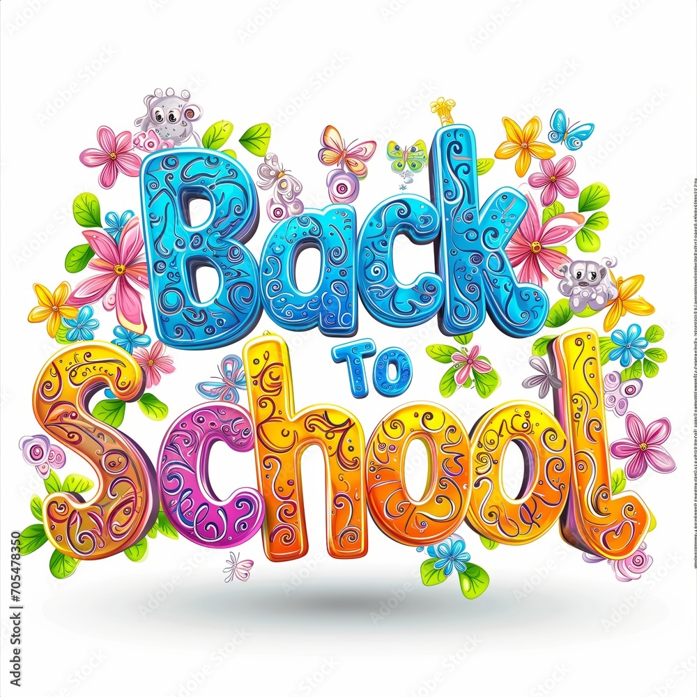 back to school Typography back to school Typography