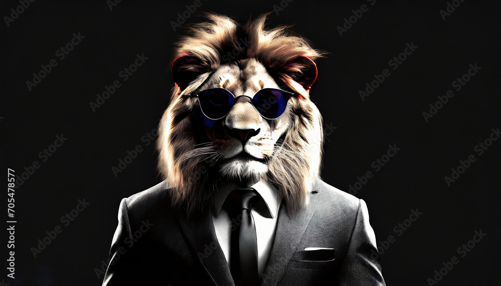 portrait of a business lion