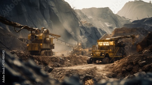 Mining, AI generated Image photo