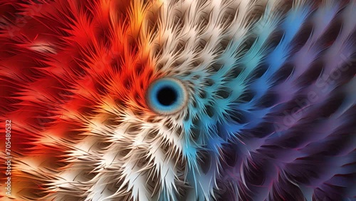 A closeup of the Julia set, a striking visualization of the complex dynamics generated by quadratic polynomials in the study of chaos theory.