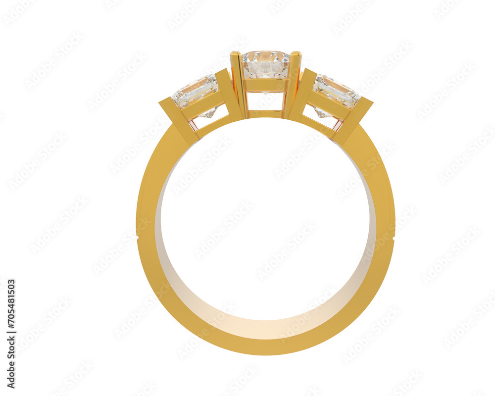 Jewelry isolated on background. 3d rendering - illustration Jewelry isolated on background. 3d rendering - illustration