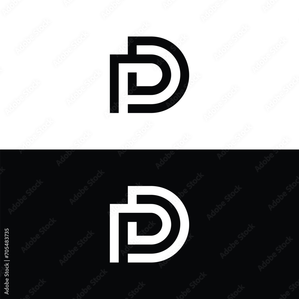 Monogram PD Letter Logo Design. Usable for Business Logo. Logo Element Monogram PD Letter Logo Design. Usable for Business Logo. Logo Element