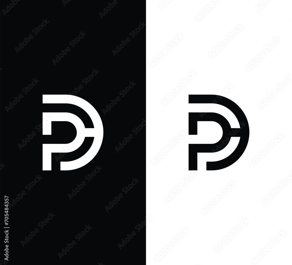 Monogram PD Letter Logo Design. Usable for Business Logo. Logo Element Monogram PD Letter Logo Design. Usable for Business Logo. Logo Element
